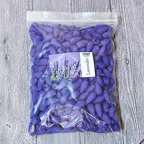 100g about 60pcs Natural Smoke Backflow Incense Cones Sandalwood