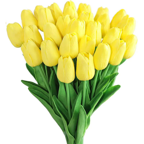 10Pcs Artificial Flower Realistic Touch Tulip Scrapbooking Vase Home