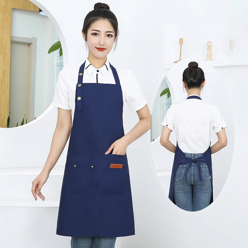 New Fashion Kitchen Aprons for Woman Men Chef Work Apron for Grill