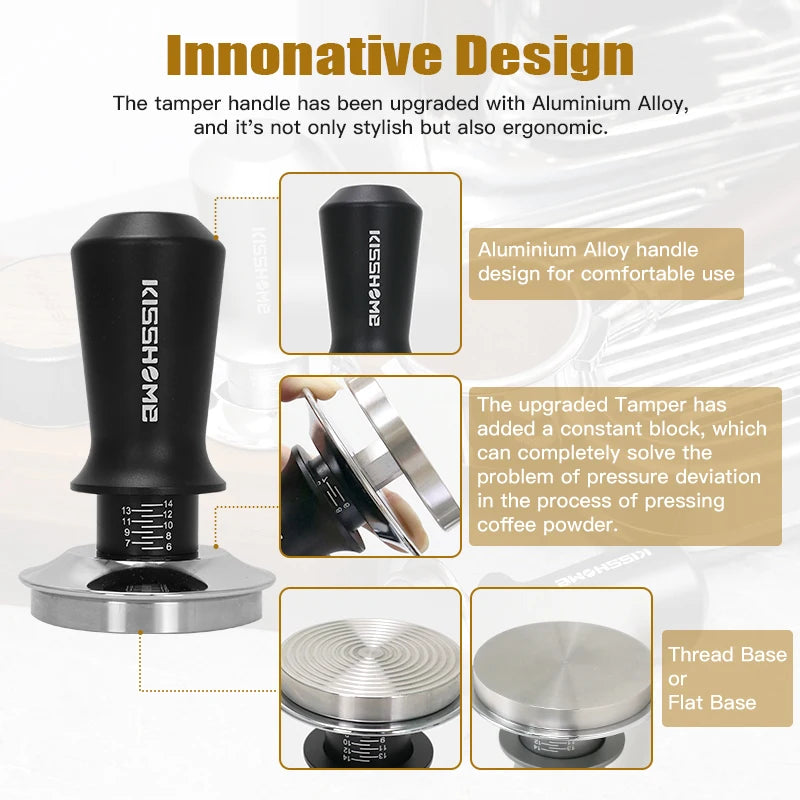 Coffee Tamper 30lb Constant Pressure Calibrated Double Spring 51mm
