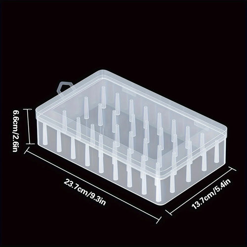 42 roll sewing thread storage box, transparent PP plastic embroidery