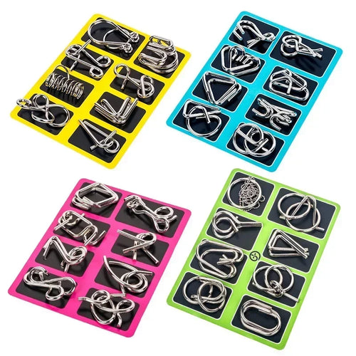 Fun Metal Chinese Ring Puzzle Intelligent Brain Teaser IQ Logic Game