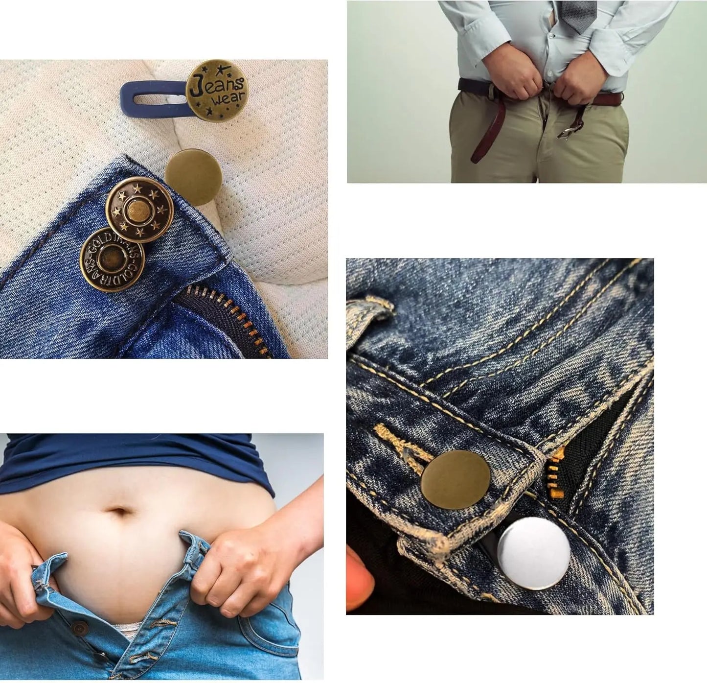 5pcs Metal Button Extender Perfect To Any Jeans Pants Free Sewing