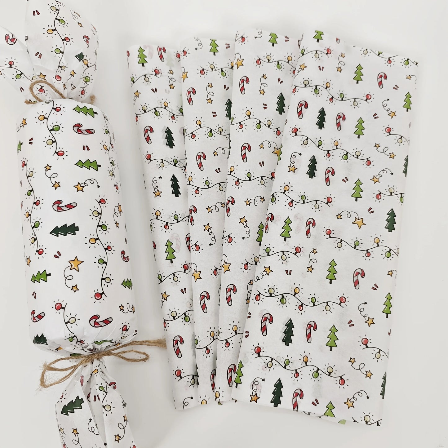10/20 Sheets of Christmas Lantern Pattern Tissue Paper, 20*14inch Gift