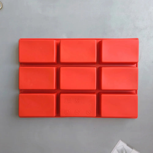 1pc 9-Cavity Silicone Mini Loaf Pan for Baking Cake, Bread, Meatloaf,