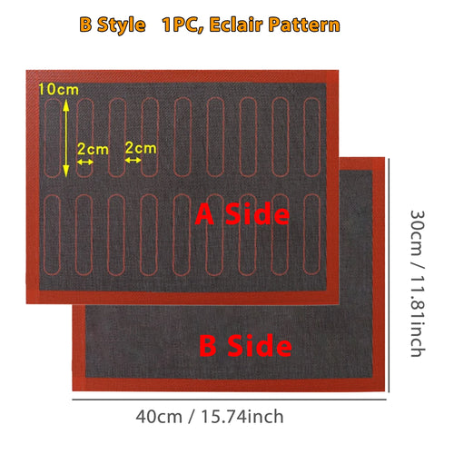 Perforated Silicone Baking Mat, with Puff & Round Patterns, Reusable