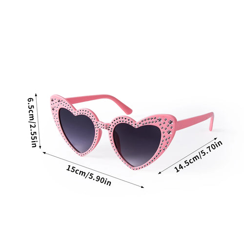 Bachelorette Party Heart Shaped Glasses Black White Pink Avocado Green