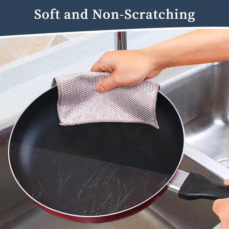 20/5pcs Reusable Wire Dishwashing Rags - Non-Scratch Multi purpose