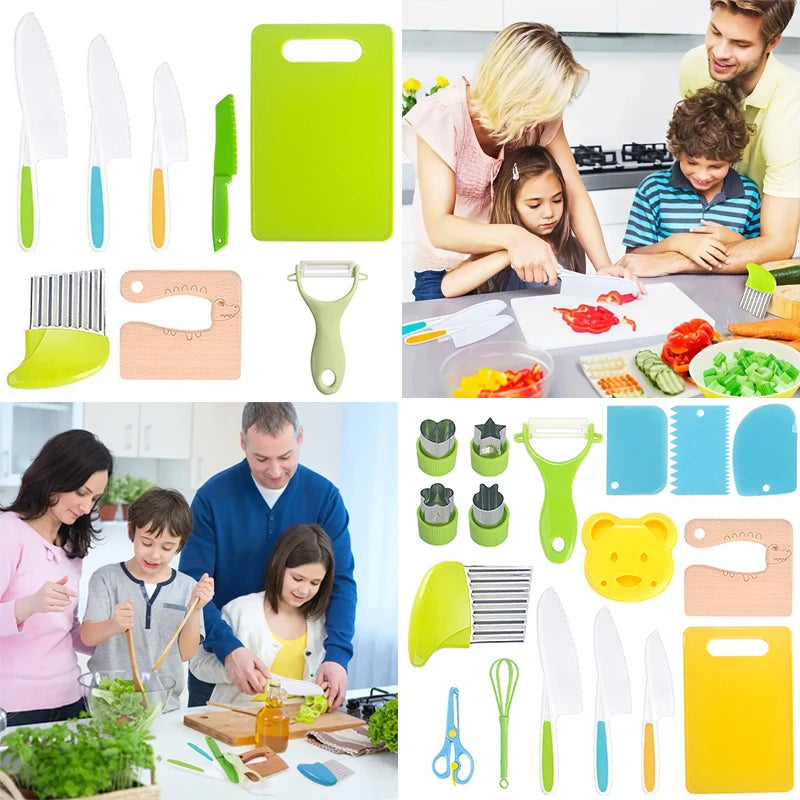 Kids Cooking Cutter Set Kids Knife Toddler Cutter Plastic Cake Fruit