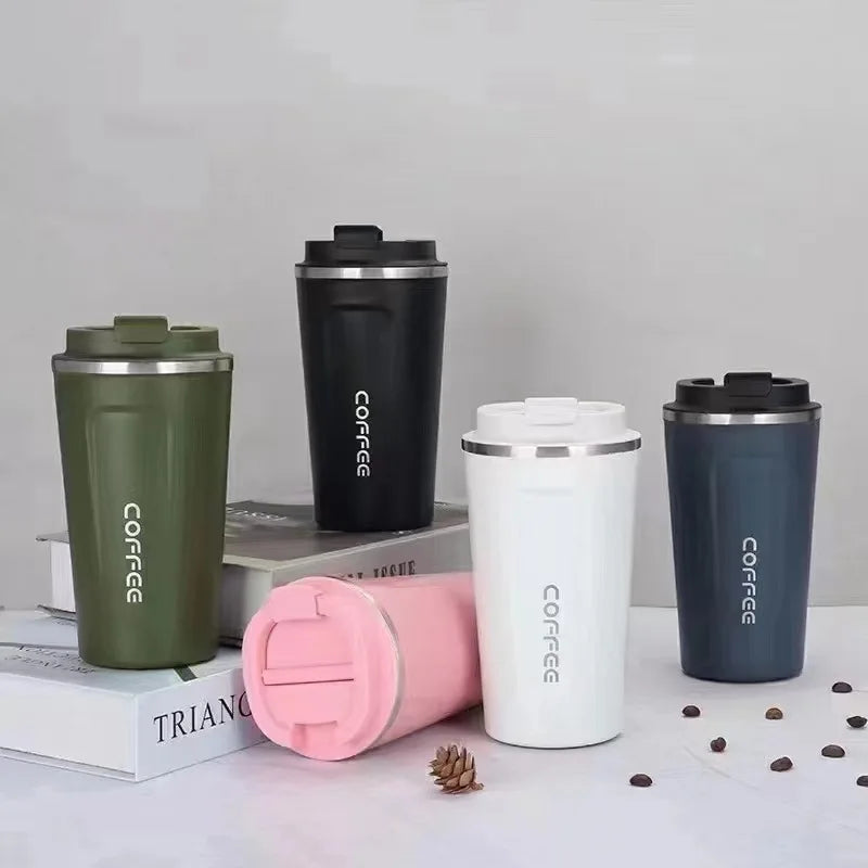 380/510ML Travel Stainless Steel Coffee Cup Thermal Mug Leak-Proof