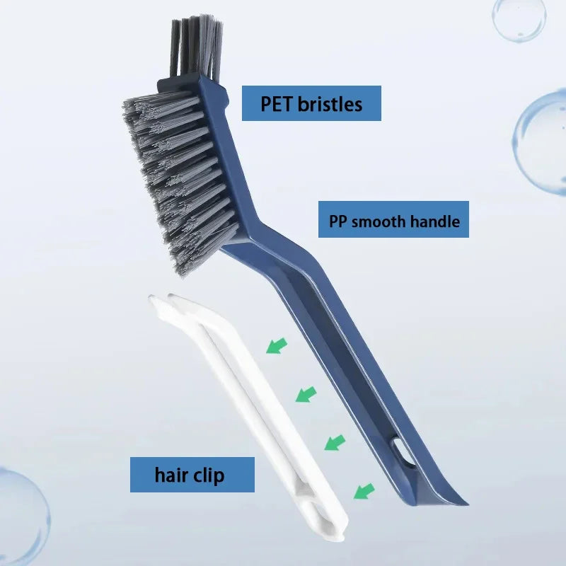 Effective Cleaning Brush for Corners and Gaps - 2-in-1 Multipurpose