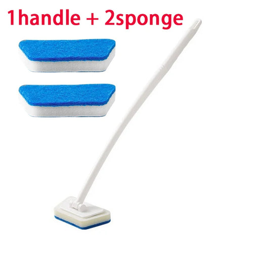 Bathroom Sponge Cleaning Brush Multi-Functional Tool Long Handle