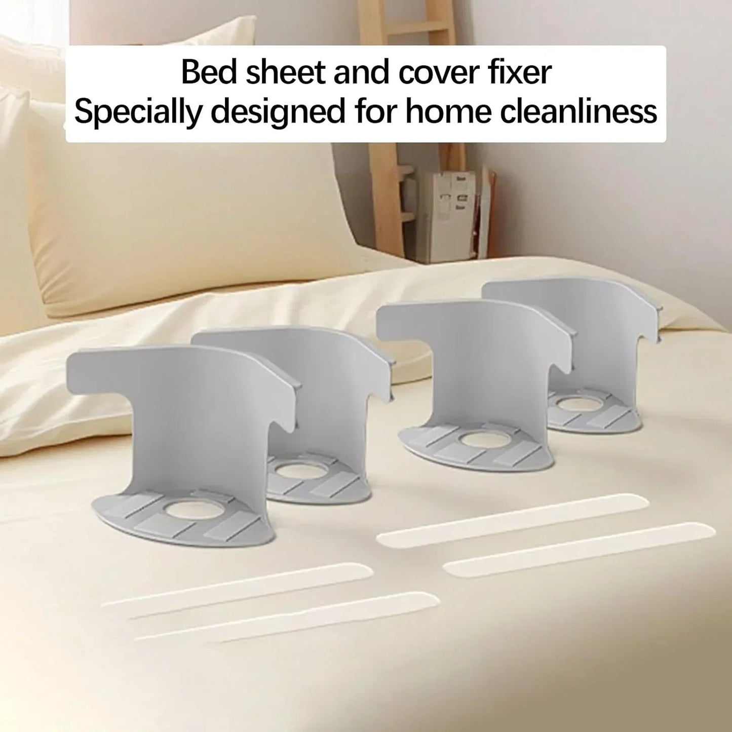 Universal Bedsheet Corner Tightener Clips Invisible Bedspread Secure