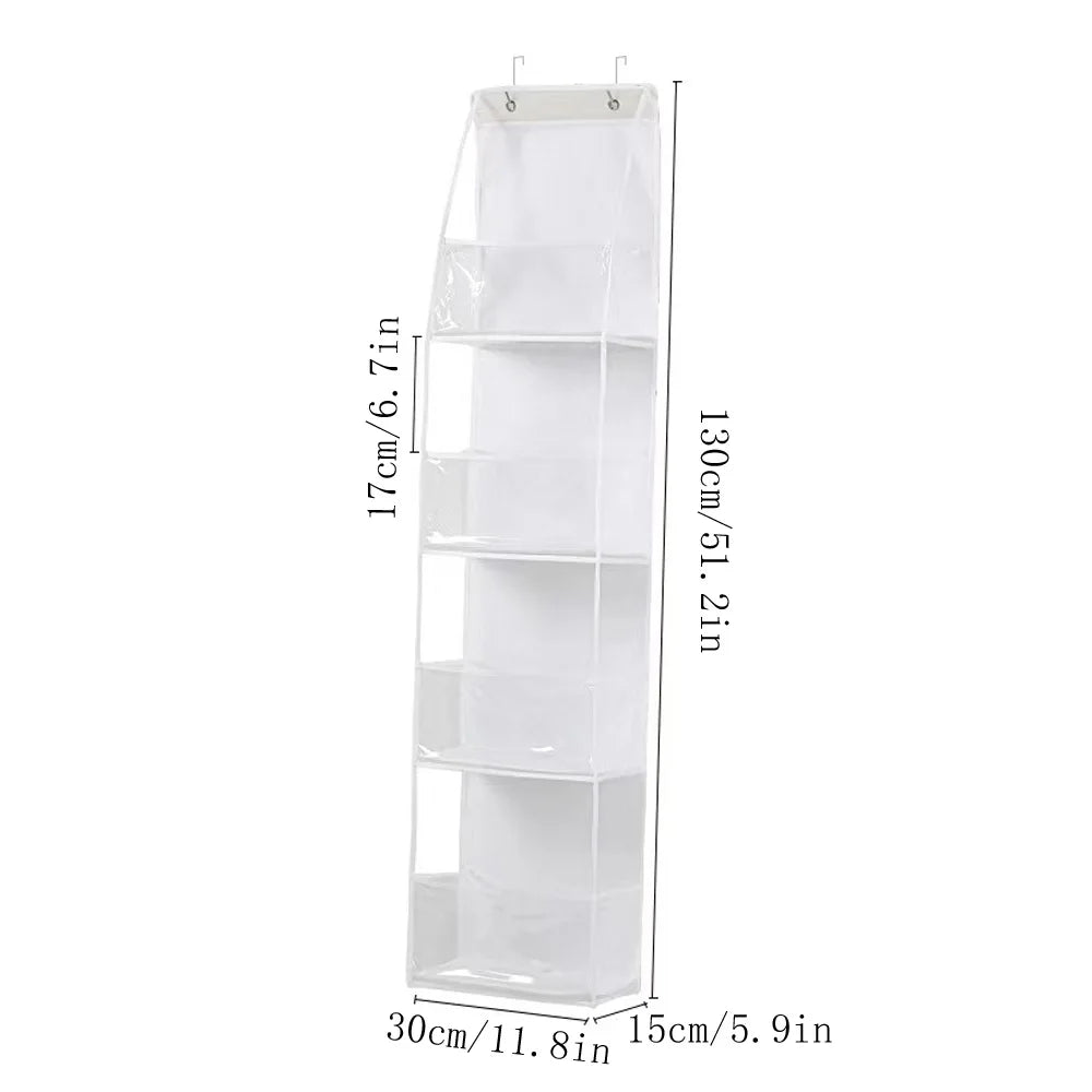 4/6 Layer Hanging Organizer Behind The Door Storage Bags For Clothes