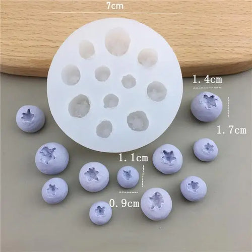 3D Blueberry Raspberry Candle Mold Simulation Fruit Fondant Silicone
