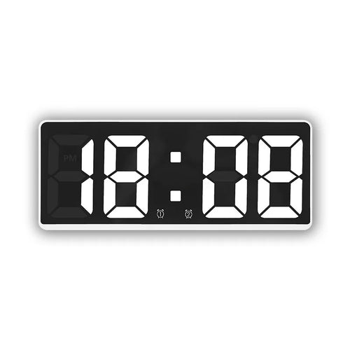 Digital Alarm Clock Voice Control Teperature Snooze Night Mode Desktop