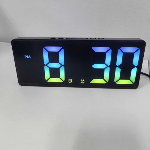 Digital Alarm Clock Voice Control Teperature Snooze Night Mode Desktop