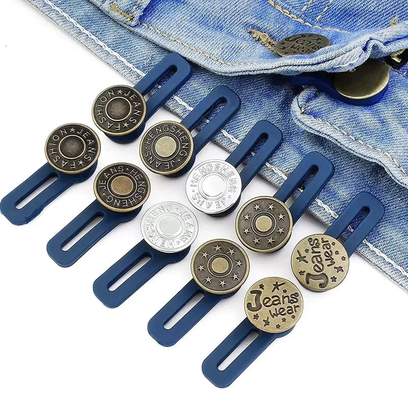 5pcs Button Extender For Pants Adjustable Waist Button Retractable
