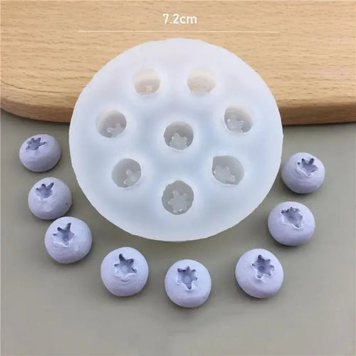 3D Blueberry Raspberry Candle Mold Simulation Fruit Fondant Silicone