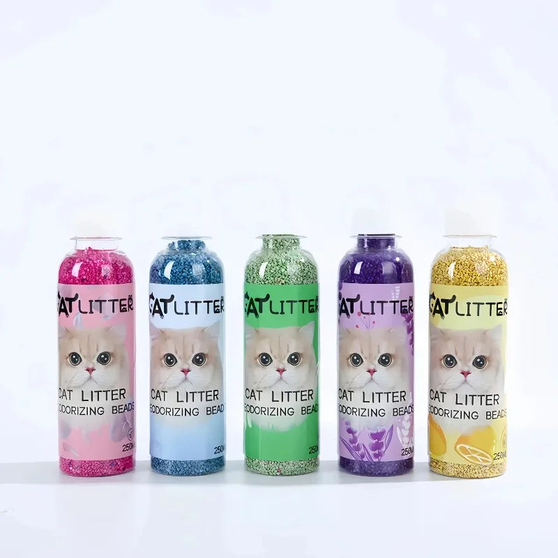 Cat Litter Deodorizing Beads Bottle - Odor Eliminator for Comfortable