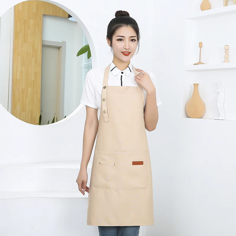 New Fashion Kitchen Aprons for Woman Men Chef Work Apron for Grill
