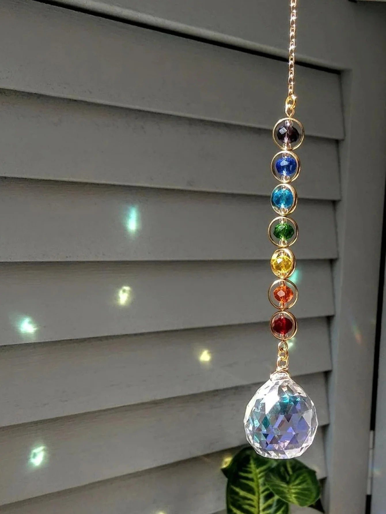 1pc Crystal Suncatcher Mobile Meditation Home Decor Rainbow Maker
