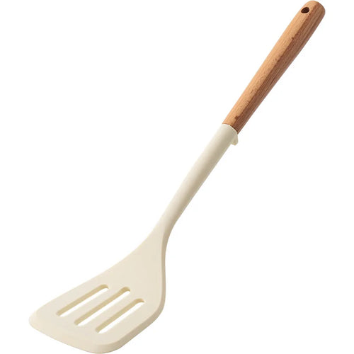 Silicone Kitchen Utensils Set Wooden Handle Non-stick Spatula Cookware