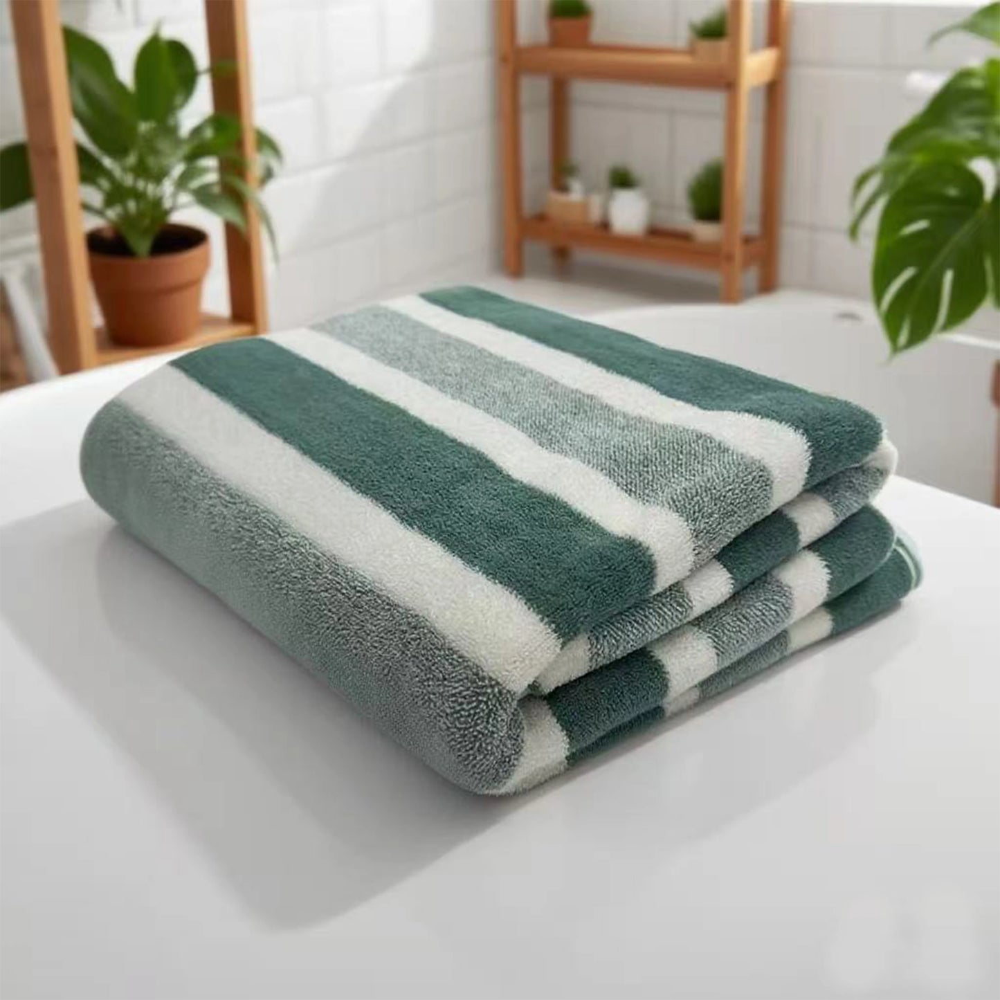 1-pack thick bath towel, strong water absorption and quick drying, non