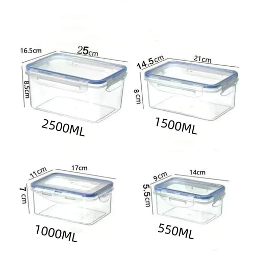 Sealed rectangular refrigerator storage box with lid Plastic crisper