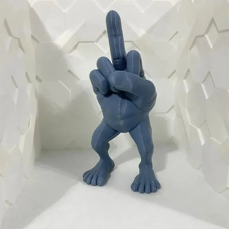3d Printed Desktop Decorations Middle Finger Figure With Legs Refers