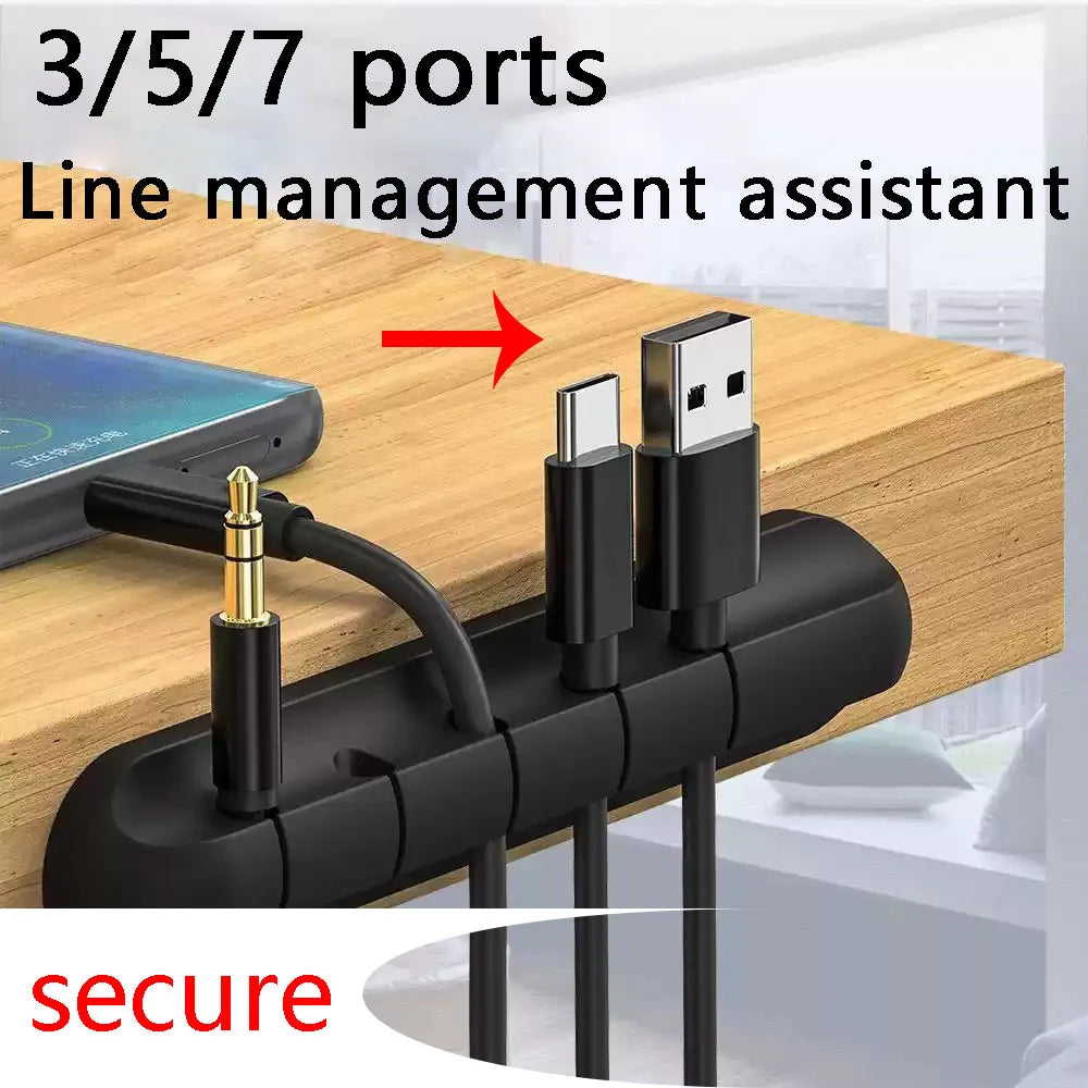 5/7-hole Data Cable Organizer, Desktop Charging Cable Storage