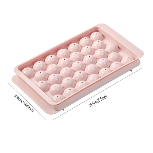 Mini Ice Cube Trays  Tiny Ice Cube Tray with Lid for Freezer, Round