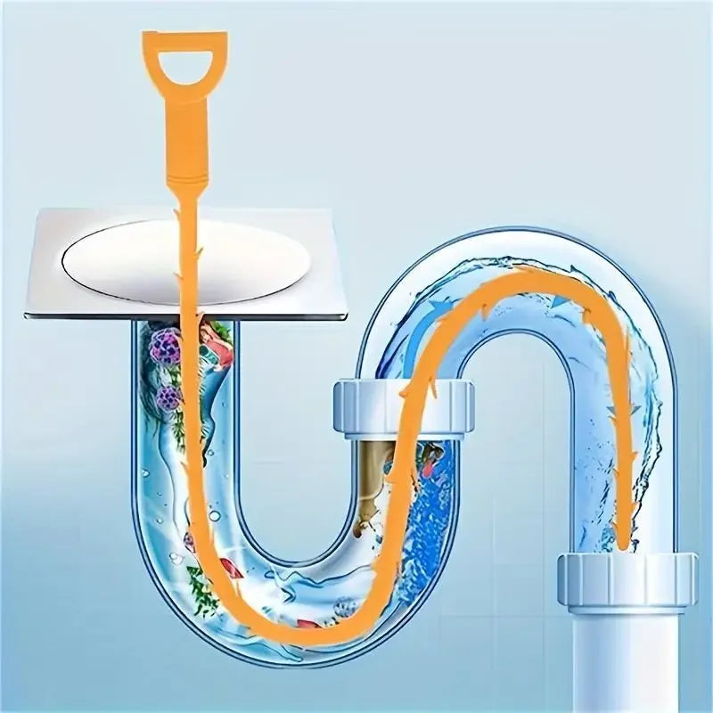 Household Drain Cleaner Tool For Hair Clog Removal Wash Basin Pipe