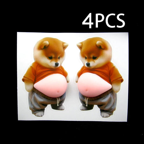3D Shiba Inu Stickers – Cute Orange Apparel Shiba Inu Stickers, 3D