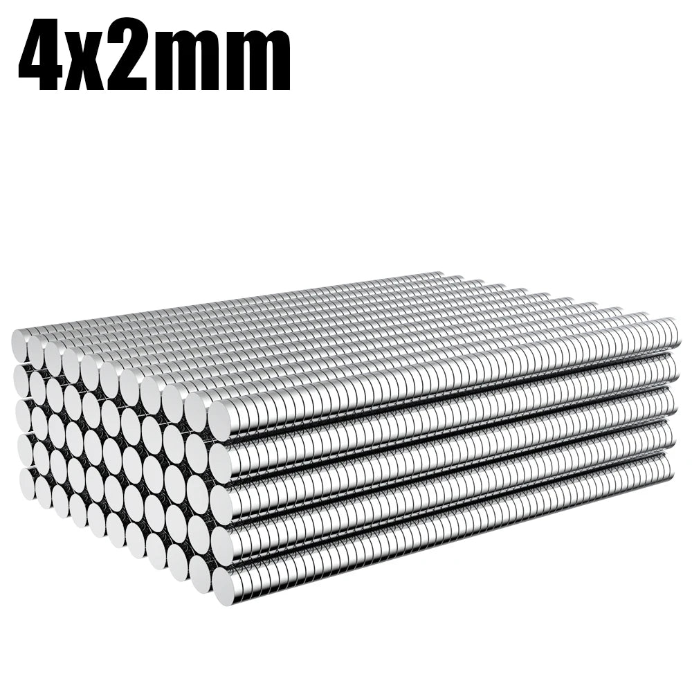 120pcs Powerful Round Magnets 4x2mm For Refrigerator,Office,DIY