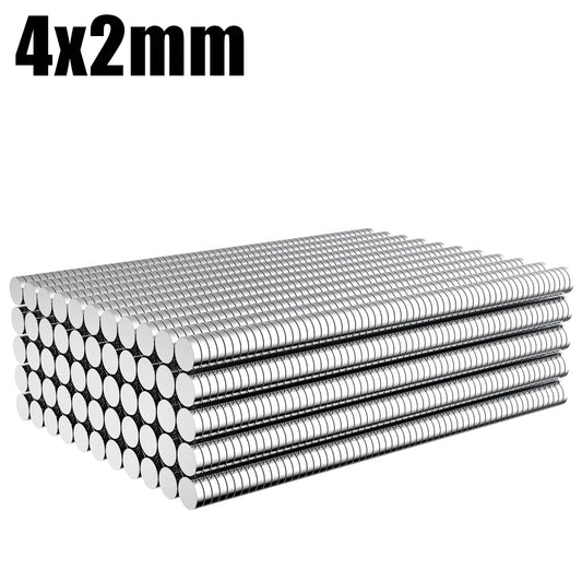 120pcs Powerful Round Magnets 4x2mm For Refrigerator,Office,DIY