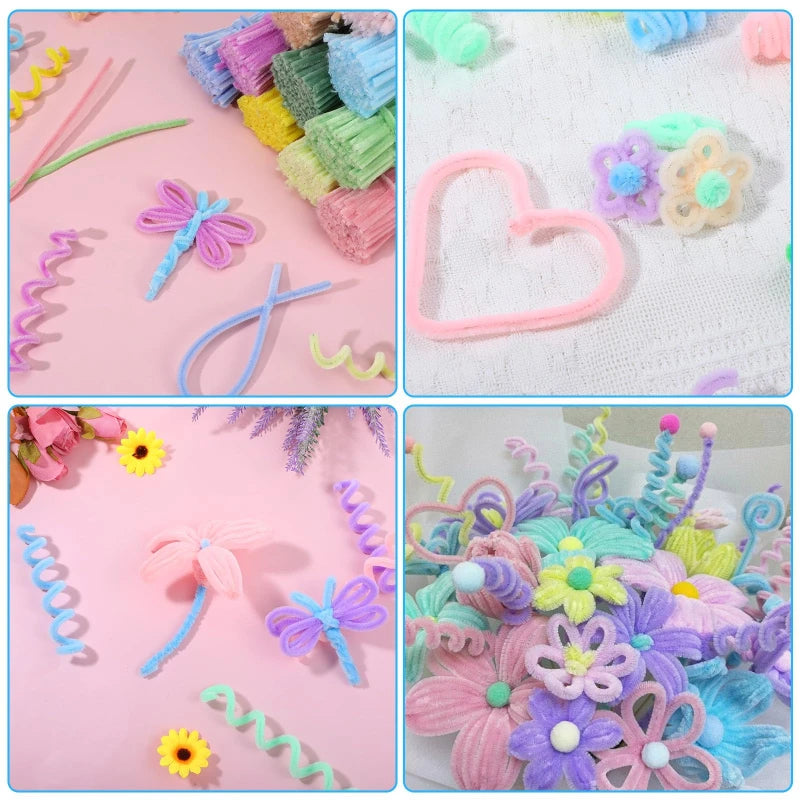 Pipe Cleaner Wire Pipe Cleaners Colorful Chenille Stems DIY Plush