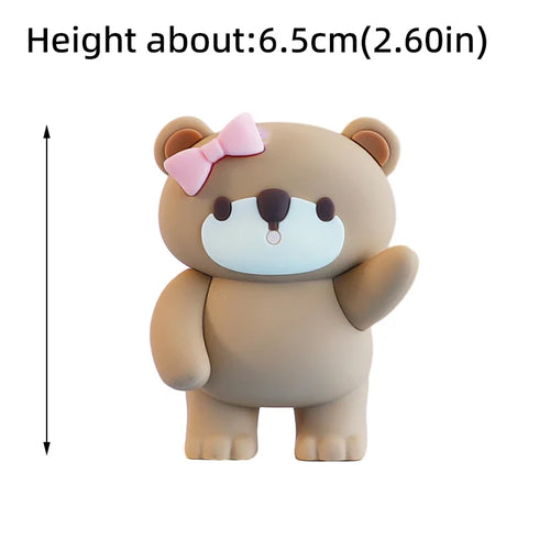 New 3D Bear Cake Topper Baby Shower Bear Decoration Boy Girl Happy 1st