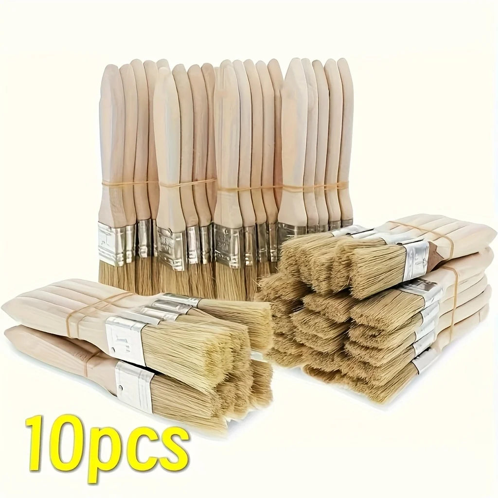 10 pig mane brushes, suitable for art, handicrafts, plastering,