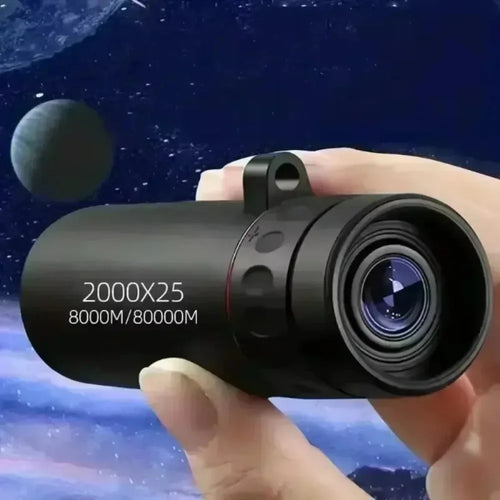2000x25 HD Monocular Telescope: Mini Portable, for Outdoor Camping,