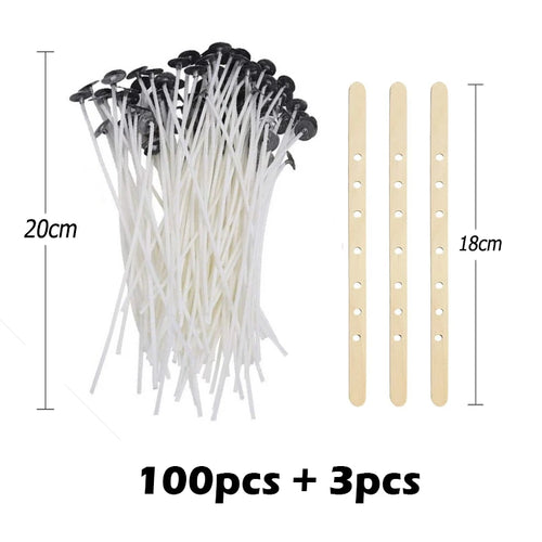 Multiple Sizes Waxed Cotton Thread Candle Wick 100pcs/set Smokeless