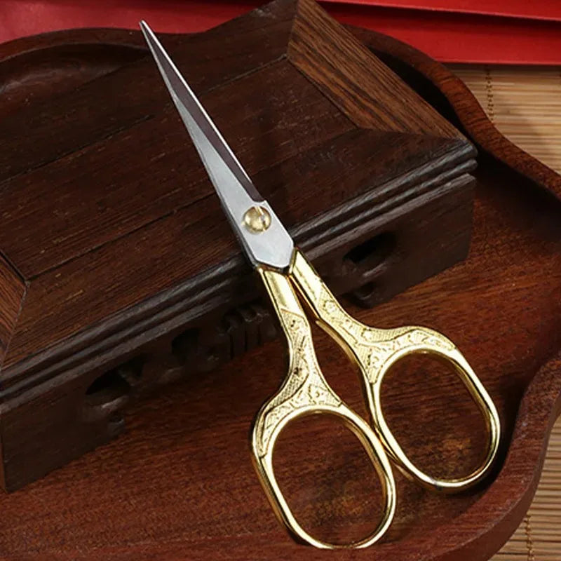 1PC Sewing Scissors Stainless Steel Retro Embroidery Tailor Scissors