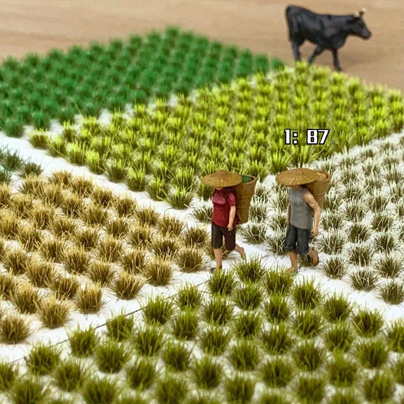 104pcs/pack Static Grass Tuft, Model Grass Tufts Terrain Model Kit