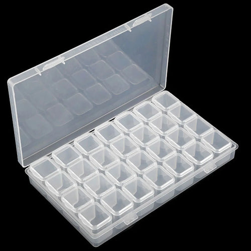1pc 28/32/48/56/64 Slots Plastic Storage Box, DIY Diamond Painting