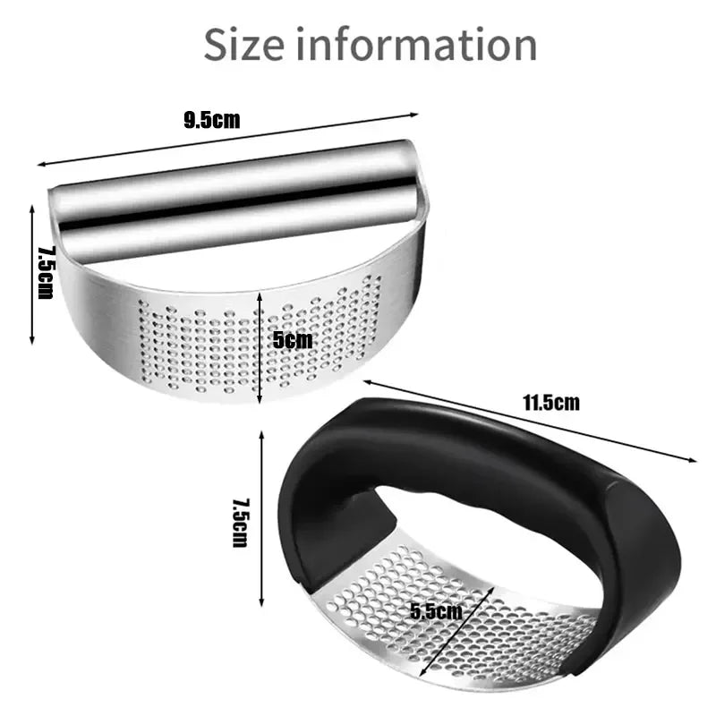Upgraded Stainless Steel Garlic Press Squeezer Manual Garlic Ginger