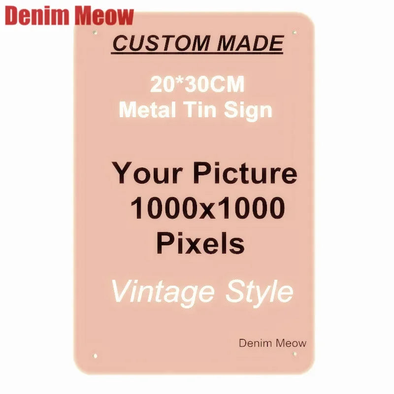 Custom Metal Tin Signs Retro Plaque Home Decor Wall Sticker Iron Art