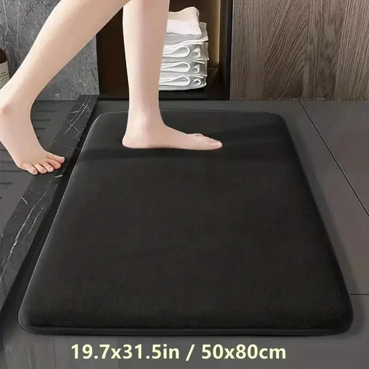 Absorbent Floor Mat Non Slip Bath Mat Anti Slip Coral Velvet Bathroom