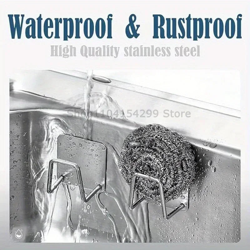Kitchen Sponges Holder Stainless Steel Sink Sponges Drain Drying Rack