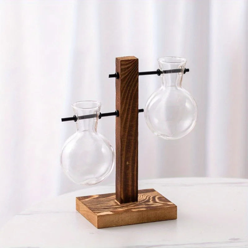 Hydroponic Glass Vase, Vintage Desktop Plant Terrarium Planter Bulb