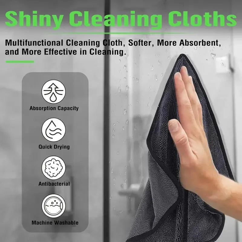 3pc Ultra-Absorbent Microfiber Cleaning Cloth - Soft, Durable &